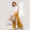 Woven Bag for Women Vegan Leather Tote Bag Large Summer Beach Travel Handbag and Purse Retro Handmade Shoulder Bag HKD230803 HKD230807