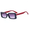 Gafas de sol cuadradas a la moda para mujer, diseño de ojo de gato Vintage, gafas de sol para mujer, personalidad masculina, geniales, Retro, negras, UV400