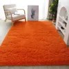 Mattor Navy Blue Tjock Fluffy Carpets Living Room Shaggy Orange Area Rugs Large For Bedroom Bedside Kid Room Spela Mat Soft Plush Rugs 230803