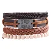 Charm Bracelets Leather Bracelet Men Confession Love Alloy Street Trend Multi-layered Colorful Accessories