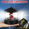 Est Solar LED Rotierender Leuchtturm Licht Garten Hof Rasen Lampe Beleuchtung Outdoor Home Dekoration Drop