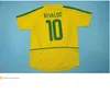 Brasil Camisa de Futebol 2002 2004 2006 2006 2010レトロサッカージャージヴィンテージマイロットカカサッカーシャツ＃9ロナウド＃10ライバルド＃11ロナウジーニョ1988 1994 1994 1998 2000