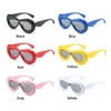 Lunettes de soleil Red Lip Shape Y2K Femmes Hommes Vintage Punk Lunettes de soleil Hip Hop Shades 2000's Eyewear UV400