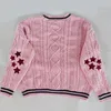 Kvinnors stickor Tees Autumn Winter Limited Edition Cardigan Pink Knited tröja med stjärnbroderade kvinnor Cardigans Tay Warm Lor V-Neck Sweaters 230803