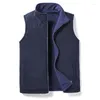 Men's Vests Men 2023 Autumn Thick Sleeveless Vest Jacket WaistCoat Winter Casual Warm Outwear Fleece 5XL