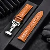 Watch Bands Pattern Design Male Leather Band with Stainless Steel Automatic Gold Buckle 18mm 20mm 22mm 24mm Straps 230803