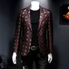 Men's Suits Blazers Brand Men Blazer Personality Wild Men's Suit Jacket High Quality Fashion Plaid Print Slim Fit Warm Blazer Coat Male 5XL 6XL 230804