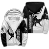 Sudaderas con capucha para hombre Lucha libre y kárate Impresión 3d Sudadera con cremallera cepillada Chaqueta gruesa cálida de invierno unisex