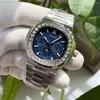 Relógios de pulso HUAYRA Men's Top Luxury Business Luar à prova d'água Mostrador azul Mostrador de sol e lua