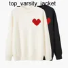 2023 Designer sweater love heart mens woman lovers couple cardigan round neck collar womens fashion brand letter white black long sleeve clothing pullover