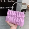 Bolsos de hombro, bolso de mano con diamantes de agua, novedad de verano para mujer, bandolera con cadena de nube plisada para fiesta de celebridades