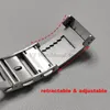 Bracelets de montre Boucle en métal de luxe Fermoir de bracelet de montre Bouton brossé poli Fermoirs réglables en acier inoxydable 316L 230803