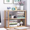 Pencil Cases Simple Desk Storage Shelves Small Bookshelves On The Table Multistorey Office Solid Wood Pole Partitions Multifun 230804