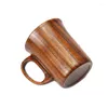 Tasses soucoupes 400 ML à la main en bois tasse en bois café bière tasses petit déjeuner lait verres thé décoration de la maison