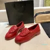 Mocasines negros Zapatos Pisos diseñador pasarela mujeres zapatos de vestir formales color sólido diseño simple 100% suela de cuero contiene cajas y bolsos