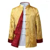 Vestes pour hommes chinois col debout vêtements traditionnels Tang veste décontractée Vintage haute qualité à manches longues Hanfu
