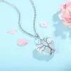 Rose Quartz Healing Crystal Necklace Silver Tree of Life Wire Wrapped Heart Shape Natural Stone Pendant For Womens Girls