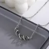 Kedjor Foyuan Silver Color Japanese och koreansk DNA Twisted Spiral Halsband med feminin design ihålig krage kedja smycken