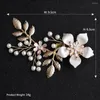Headpieces Bridal Crystal Pearl Flower Hair Clip Floral Style Barrette Bride Jewelry Bridesmaid Wedding Accessories