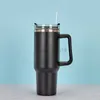 Neue Stil 40oz Auto Tasse mit Griff Edelstahl Auto Becher Outdoor Griff Stroh Tasse Auto Isolierte Kühler Becher wasser Flaschen HKD230803