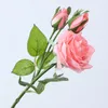 Decoratieve Bloemen 5Pcs Hydraterende Latex Decor Rose Flower Real Touch Kunstmatige Voor Huisdecoratie Bruiloft Bruidsboeket Nep Rozen