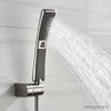Badrum duschhuvuden borstad handhållen dusch badrumsfunktion högtryck regn dusch sprayer set vatten sparar vattenfall dusch R230804