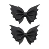 Hair Accessories Halloween Bat Clips PU Leather Wings Horror Women Party Clip Barrettes Girls Hairg F4K4