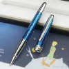 Promocja hurtowa ciemnoniebieska Petit Prince Rollerball Pen Designer Ballpoint Piski piszące gładkie długopisy