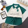 Clothing Sets 2023 Children Clothing Sets Polo Shirtsshorts School Suits for Kids Boys Girls Tracksuits Summer Toddler Outfits Baby Clothes x0803