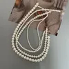 Choker Luxury Simple Pearl Necklace Female Ins Style Ladies Fashion Temperament Design Advanced Clavicle Chain Trendy Gift