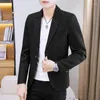 Men's Suits 2023 Fashion Business Cultivate One's Morality Leisure Pure Color Gentleman's Wedding Presided Over Work Blazer 4XL