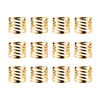 Napkin Rings 12pcs Back Pattern Metallic Wedding Table Decoration Hollow Out Family Gatherings Everyday Use Buckle Holder 230804