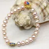 Strand Bohemia Style Exquisite Natural Orange Freshwater Pearl Beads 8-9mm Charms Bracelets Women Diy Cloisonne Jewelry 7.5inch B2978