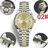 Luxury Stone Dial Teeth Edge Liten Chain 28mm 2813 Gold Automatic Steel Swimming Waterproof Watch