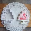 Bakvormen 8 Stuk Flamingo Cake Snijvorm Set Biscuit Plastic Mold Fondant Tool