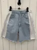 Jeans femme Denim Shorts veste manteau Vintage élégant Hit couleur ensembles femmes deux pièces Outs été mode taille élastique