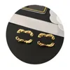 18 -karatowe kolczyki ze stali ze stali nierdzewnej Moda marka damska desigenr liter inkrystaliczny kryształowy cyrkodon perłowy kolczyk damski biżuteria ślubna prezenty