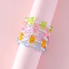 Strand 5Pcs/set Colorful Butterfly Shaped Charm Bead Elastic Bracelet For Girls Daughter Friendship Gift