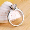 Alianças de Casamento D VVS1 1ct Belo anel de rosca Prata Esterlina 925 Anel de diamante. Promoção especial 230803