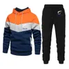 Mens Tracksuits Huk Fiske Casual Patchwork Jacket Mens Autumn and Winter Suit Hoodie Pants Sportswear Comfort Classic 230804