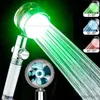 Banheiros Economize Água de Alta Pressão com Luz Led Chuva Turbo Hélice Chuveiro Filtro Embutido Acessório de Banheiro R230804