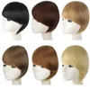 Scarves 1 Pcs Synthetic Side Bangs Hair Extensions Clip In Fake Fringe Hairpiece High Temperature Black Blonde False