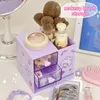 Estojos de lápis lindos porta-canetas organizador de armazenamento caixas com gaveta rack de cosméticos Kawaii acessórios de mesa meninas escritório escola papelaria 230804