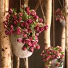 Fleurs décoratives 3 tête artificielle Lotus mariage décor à la maison fleur faux Arrangement Art doux décoration Pographie accessoires