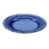 Kommen Blauw En Wit Porselein Ijs Gebarsten Dinerbord Antieke Melamine Set Hoogwaardige Textuur