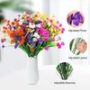 Decoratieve Bloemen Simulatie Kunstbloem Lente Gras Camellia Woondecoratie Outdoor Anti-ultraviolet Groene Struik Plant