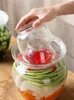 Lagringsflaskor 2.5/5 kg Korea Glass Container Kimchi Jar Kitchen Tjockade inlagda hushåll Pickles Cylinder Sealed