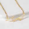 Pendant Necklaces Est Creative Holding Hands Couple Necklace Simple Stainless Steel Jewelry Collarbone Chain Valentine's Day Gift For Women
