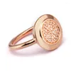 Anillos de racimo de la firma con color oro rosa 925 Sterling-Silver-Jewelry