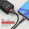 Laddare/kablar USLION MICRO USB -kabel för Samsung Android Data Cable Cord QC 3.0 Snabb laddningskabel för Xiaomi Redmi Mobiltelefon USB -kabel X0804